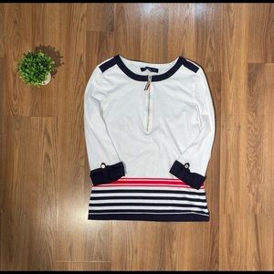 Tommy Hilfiger Woman's White Three Quarter Top